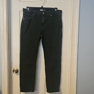 Old Navy Black Straight Leg Jeans Classic Denim